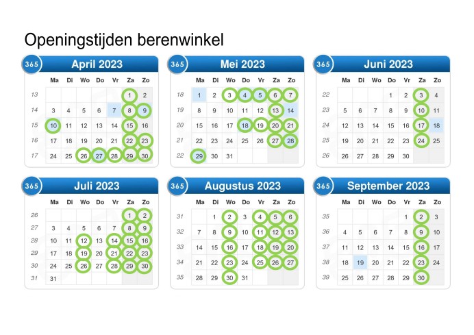 berenwinkel openingstijden 2023